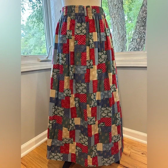 Vintage 90’s Bushwacker ditsy floral Patchwork Skirt - Picture 1 of 5